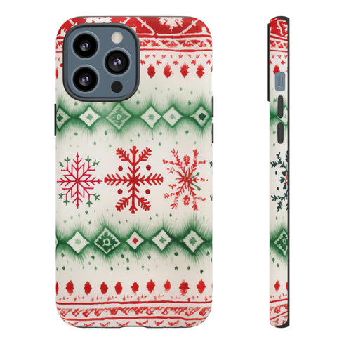 Icelandic Watercolor inspired by Christmas Sweaters - Impact Resistant Phone Case iPhone 13 Pro Max Matte